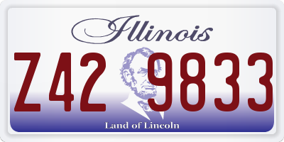 IL license plate Z429833