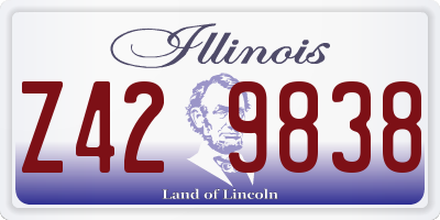 IL license plate Z429838
