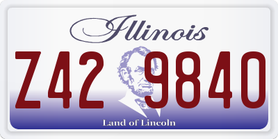 IL license plate Z429840