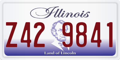 IL license plate Z429841