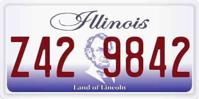 IL license plate Z429842