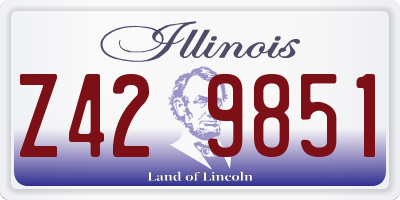 IL license plate Z429851