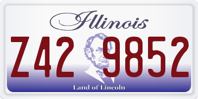 IL license plate Z429852