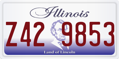 IL license plate Z429853