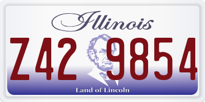 IL license plate Z429854