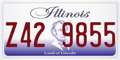 IL license plate Z429855