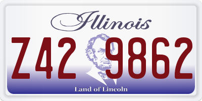IL license plate Z429862