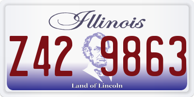 IL license plate Z429863