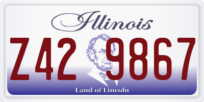 IL license plate Z429867