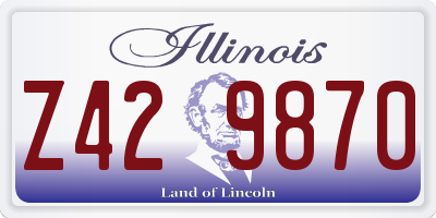IL license plate Z429870