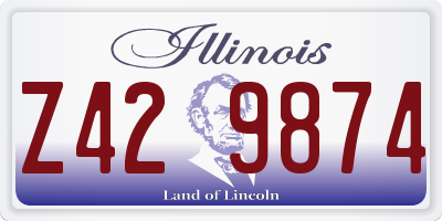 IL license plate Z429874