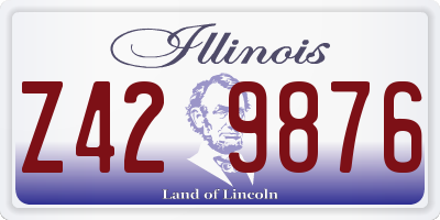 IL license plate Z429876