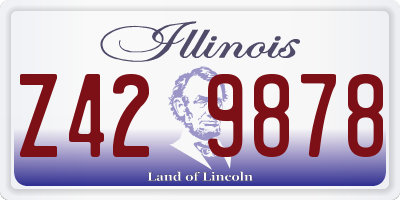 IL license plate Z429878
