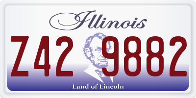 IL license plate Z429882