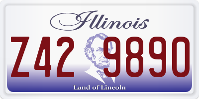 IL license plate Z429890