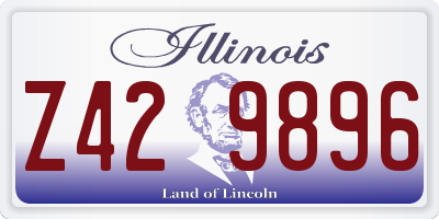 IL license plate Z429896