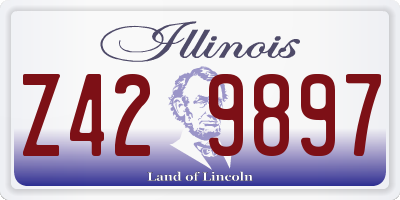 IL license plate Z429897