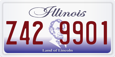 IL license plate Z429901