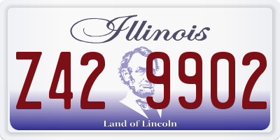 IL license plate Z429902
