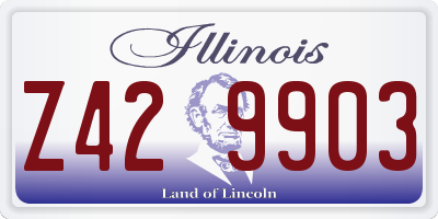 IL license plate Z429903