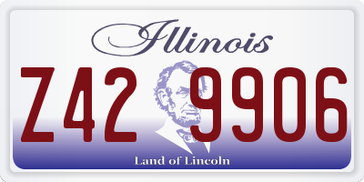 IL license plate Z429906