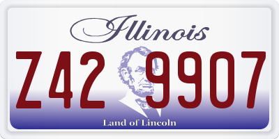 IL license plate Z429907