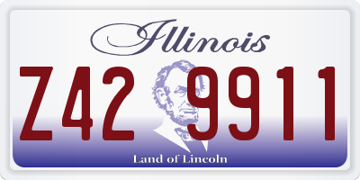 IL license plate Z429911