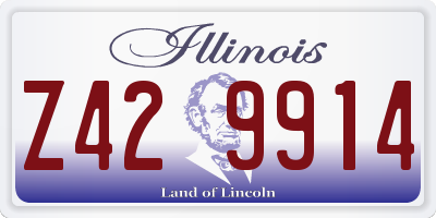 IL license plate Z429914
