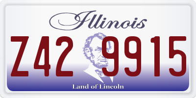 IL license plate Z429915