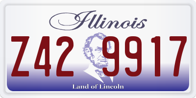 IL license plate Z429917
