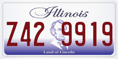 IL license plate Z429919