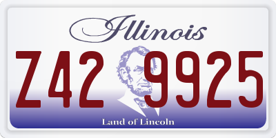 IL license plate Z429925