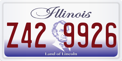 IL license plate Z429926