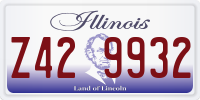IL license plate Z429932