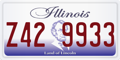 IL license plate Z429933