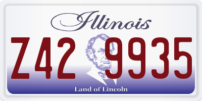 IL license plate Z429935