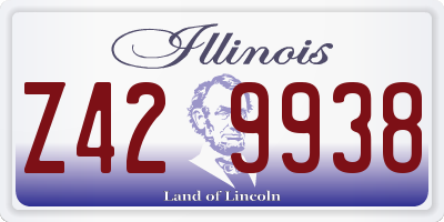 IL license plate Z429938