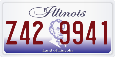 IL license plate Z429941
