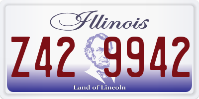 IL license plate Z429942