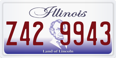 IL license plate Z429943