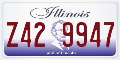 IL license plate Z429947