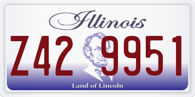 IL license plate Z429951