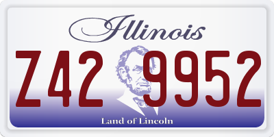 IL license plate Z429952