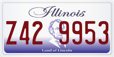 IL license plate Z429953