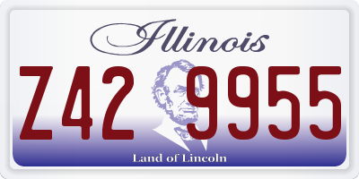 IL license plate Z429955