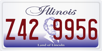 IL license plate Z429956
