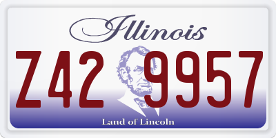 IL license plate Z429957