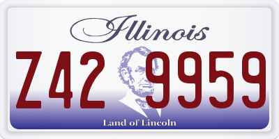 IL license plate Z429959
