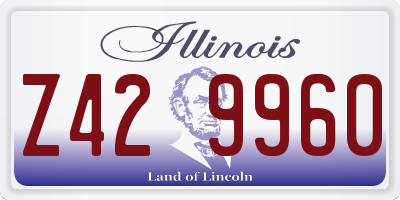 IL license plate Z429960