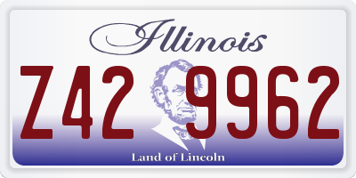 IL license plate Z429962